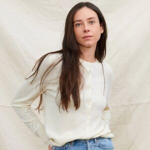 STATE Cashmere Crewneck Button-Down Cardigan – Size Small #N1